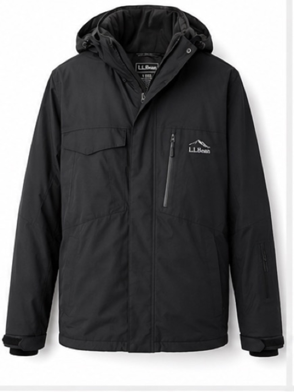 L.L.Bean NWOTMen’s Large PrimaLoft Waterproof Hooded Jacket Black Insulated Coat